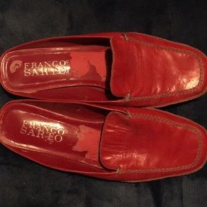 Red Franco Sarto Mules size 8